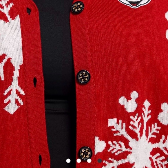 Her Universe Disney Mickey Mouse Snowflake Cardigan - Picture 3 of 5